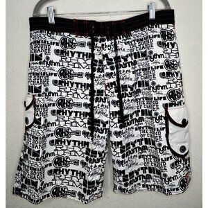 Rhythm Trunks Mens 36 Board Shorts Cargo Pockets Huckberry Unlined Skate Beach